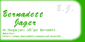 bernadett jager business card